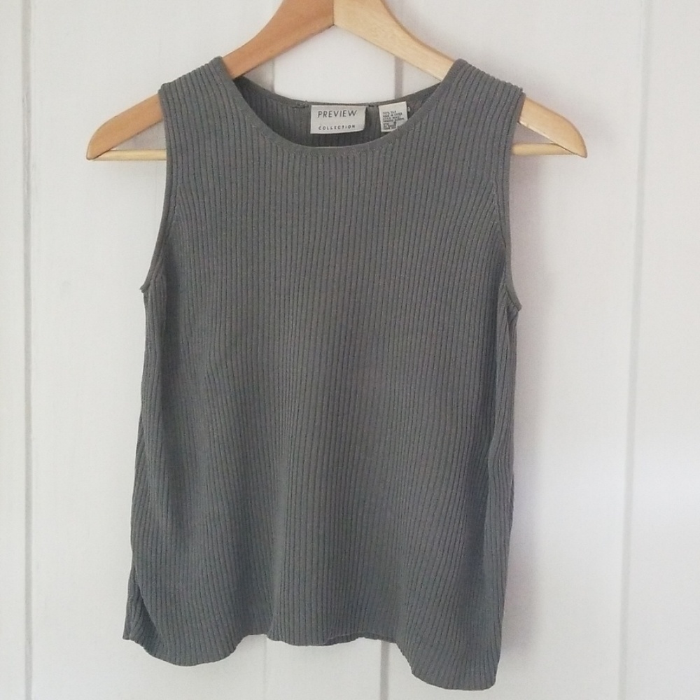 100% silk sleeveless shirt